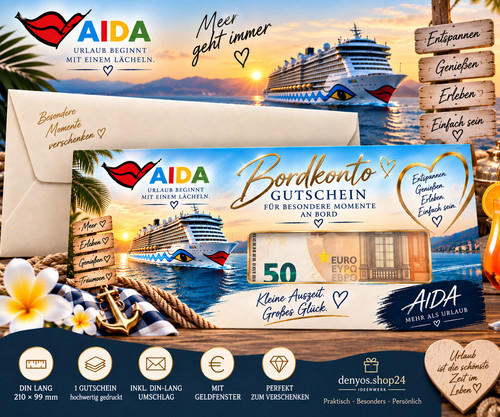 Aida bordkonto gutschein - aida,