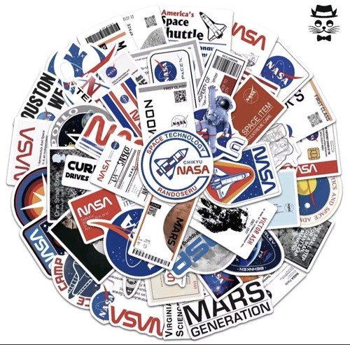 50x nasa sticker raumfahrt - 50x,