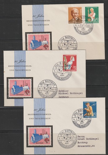 Brd 297 300 wohlfahrt - brd, 3x-brief
